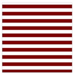 Horizontal Stripes - White and Maroon Red Large Satin Scarf (Square)