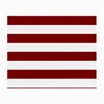 Horizontal Stripes - White and Maroon Red Small Glasses Cloth