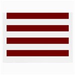 Horizontal Stripes - White and Maroon Red Large Glasses Cloth (2 Sides)