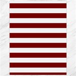 Horizontal Stripes - White and Maroon Red Canvas 12  x 16 
