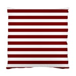 Horizontal Stripes - White and Maroon Red Standard Cushion Case (Two Sides)