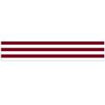 Horizontal Stripes - White and Burgundy Red Flano Scarf (Large)
