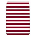 Horizontal Stripes - White and Burgundy Red Removable Flap Cover (L)