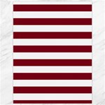 Horizontal Stripes - White and Burgundy Red Canvas 12  x 16 