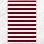 Horizontal Stripes - White and Burgundy Red Canvas 24  x 36 