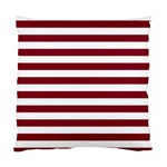 Horizontal Stripes - White and Burgundy Red Standard Cushion Case (Two Sides)