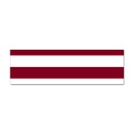 Horizontal Stripes - White and Burgundy Red Sticker Bumper (10 pack)