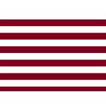 Horizontal Stripes - White and Burgundy Red Birthday Cake 3D Greeting Card (7x5)