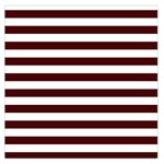 Horizontal Stripes - White and Bulgarian Rose Red Large Satin Scarf (Square)