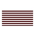 Horizontal Stripes - White and Bulgarian Rose Red Satin Wrap