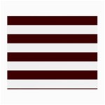 Horizontal Stripes - White and Bulgarian Rose Red Small Glasses Cloth