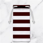 Horizontal Stripes - White and Bulgarian Rose Red Jewelry Bag