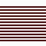 Horizontal Stripes - White and Bulgarian Rose Red Collage 11  x 14 