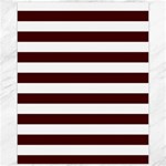 Horizontal Stripes - White and Bulgarian Rose Red Canvas 11  x 14 