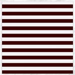 Horizontal Stripes - White and Bulgarian Rose Red Canvas 12  x 12 