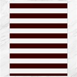 Horizontal Stripes - White and Bulgarian Rose Red Canvas 12  x 16 