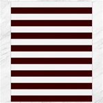Horizontal Stripes - White and Bulgarian Rose Red Canvas 16  x 20 