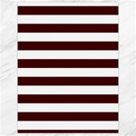 Horizontal Stripes - White and Bulgarian Rose Red Canvas 18  x 24 
