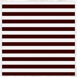 Horizontal Stripes - White and Bulgarian Rose Red Canvas 20  x 20 