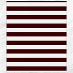 Horizontal Stripes - White and Bulgarian Rose Red Canvas 20  x 24 