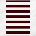Horizontal Stripes - White and Bulgarian Rose Red Canvas 20  x 30 
