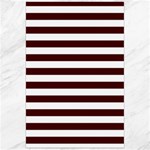 Horizontal Stripes - White and Bulgarian Rose Red Canvas 24  x 36 
