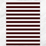 Horizontal Stripes - White and Bulgarian Rose Red Canvas 36  x 48 