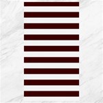 Horizontal Stripes - White and Bulgarian Rose Red Canvas 40  x 72 