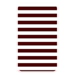 Horizontal Stripes - White and Bulgarian Rose Red Memory Card Reader (Rectangular)