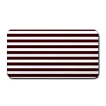 Horizontal Stripes - White and Bulgarian Rose Red Medium Bar Mat
