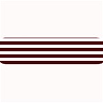Horizontal Stripes - White and Bulgarian Rose Red Medium Bar Mat