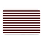 Horizontal Stripes - White and Bulgarian Rose Red Plate Mat
