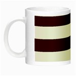 Horizontal Stripes - White and Bulgarian Rose Red Night Luminous Mug