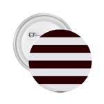 Horizontal Stripes - White and Bulgarian Rose Red 2.25  Button