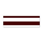 Horizontal Stripes - White and Bulgarian Rose Red Sticker Bumper (10 pack)