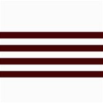 Horizontal Stripes - White and Bulgarian Rose Red 4  x 8  Photo Cards