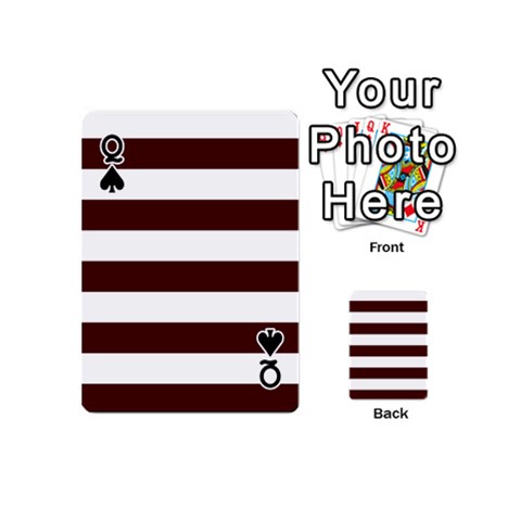 Queen Horizontal Stripes Front - SpadeQ