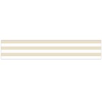 Horizontal Stripes - White and Pearl Brown Flano Scarf (Large)