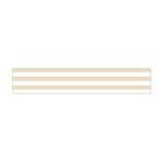 Horizontal Stripes - White and Pearl Brown Flano Scarf (Mini)