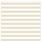 Horizontal Stripes - White and Pearl Brown Large Satin Scarf (Square)