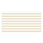 Horizontal Stripes - White and Pearl Brown Satin Shawl