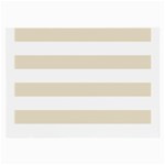 Horizontal Stripes - White and Pearl Brown Large Glasses Cloth (2 Sides)