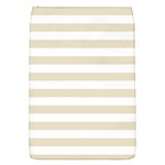 Horizontal Stripes - White and Pearl Brown Removable Flap Cover (S)