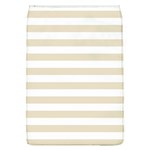 Horizontal Stripes - White and Pearl Brown Removable Flap Cover (L)
