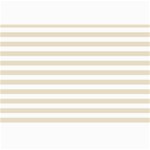 Horizontal Stripes - White and Pearl Brown Collage 12  x 18 