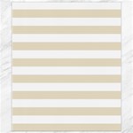 Horizontal Stripes - White and Pearl Brown Canvas 8  x 10 