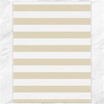 Horizontal Stripes - White and Pearl Brown Canvas 12  x 16 
