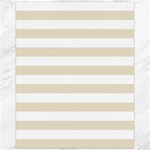 Horizontal Stripes - White and Pearl Brown Canvas 16  x 20 