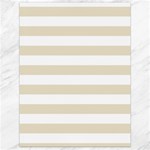 Horizontal Stripes - White and Pearl Brown Canvas 18  x 24 