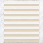 Horizontal Stripes - White and Pearl Brown Canvas 20  x 24 